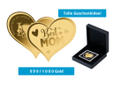 Goldmnze Motiv "Best Mom" 999/1000 Gold Geschenk