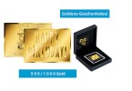 Goldmnze Motiv "Happy Birthday" 999/1000 Gold Geschenk