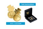Goldm�nze Schneemann 999/1000 Gold Geschenk