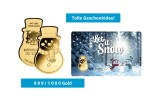 Goldm�nze Motiv "Schneemann - Let it Snow" Coincard 999/1000 Gold Geschenk