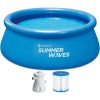 Schwimmbecken Pool komplett Set Filter Pumpe Quick Up Planschbecken Kinder 244cm