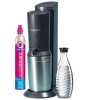 SodaStream Crystal 3.0 CQC Wassersprudler Titan 1x Karaffen 0,7l + 1x Zylinder