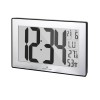Marathon Wanduhr Panoramic Wall Clock XL Silber Schwarz