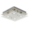 LED Deckenleuchte Nickel matt quadratisch 25cm 4 x 3W GU10 1000lm Lampe warmwei�
