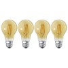 4x Ledvance Smart+ Filament A60 Birnen 6W E27 Gold extra warmwei� dimmbar ZigBee