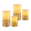 4 x LED Wachskerzen Wei/Silber warmwei fr 3 x AAA Batterie Advent Weihnachten