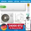 Split Klimaanlage 24000 BTU Komplettset Klimager�t Inverter A++ Heizen WLAN