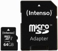 Intenso Micro SDXC Karte 64GB Speicherkarte UHS-I Premium 90MB/s Class 10 bulk