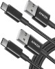 Anker 2 St�ck 1,8 m Nylon Type C Ladekabel Schwarz f�r Samsung Galaxy Huawei LG