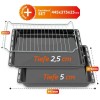 Backblech Backrost 445x375x25-50 Set emailiert Fettpfanne Whirlpool Ignis Indesi