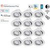 12x Hama WiFi LED Einbaustrahler 5W / 32W Wei WLAN Einbauspot App-Steuerung