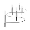 Osram LED Endura Garden Pole Mini Auenbeleuchtung 5 x Erdspie silber warmwei