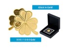 Goldmnze Motiv "Kleeblatt" 999/1000 Gold Geschenk