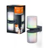 LED Smart+ Auenwandleuchte UpDown Flare Dunkelgrau 14W 1350lm RGBW bunt WiFi