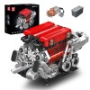 Mould King 10163 W16 Engine Two V8 Motor Bausatz Klemmbausteine Modell Spielzeug