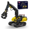 Mould King 17077 Hydraulische Holzgreifmaschine Klemmbausteine Maschinenfahrzeug
