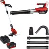 Einhell Akku-Laubbl�ser GP-LB 18/200 Li E + Rasentrimmer + 4,0 Ah Akku Ladeger�t