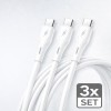 3x USB C auf USB C Schnellladekabel Iphone 17,16, Samsung, Kabel 66W 6A 1m Wei�