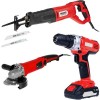 3in1 Werkzeug Set 1200W Winkelschleifer 20V Akku Bohrschrauber 850W S�bels�ge