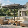 SONGMICS Sonnenschirm Sonnenschutz UPF 50+ beidseitig um 30� knickbar