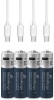4 Mediarange Akku AA mit USB-C Anschluss Li-Ion Mignon 1.5V 1.400mAh Ladekabel