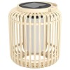 Eglo LED Solar Akku Tischleuchte Laterne Marliano Holz Ahorn IP44 3,3W 4000K USB